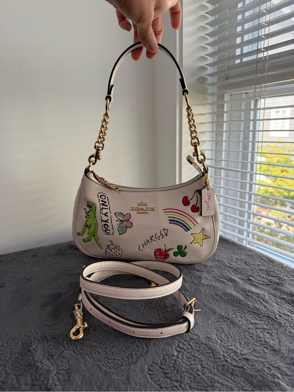 Coach Teri Shoulder & Crossbody Bag With Sketch Print In Chalk Multi CAK17 rexy